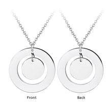 Double Discs Custom Necklace Engraving Name Photo Personalized Keychain Tag