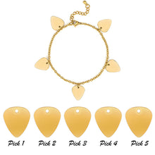 Guitar Pick Bracelet Custom Initial Bracelet Personlized Gift for Her Friend Family