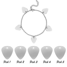 Guitar Pick Bracelet Custom Initial Bracelet Personlized Gift for Her Friend Family
