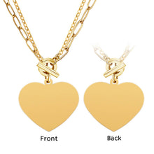 Heart Custom Necklace Personalized Photo Text Pendant Gift for Valentine's Day Birthday