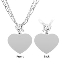 Heart Custom Necklace Personalized Photo Text Pendant Gift for Valentine's Day Birthday