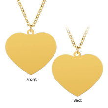 Custom Necklace Heart Pendant Personalized Jewelry Engraving Photo Text Gift for Girlfriend Mom