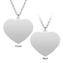 Custom Necklace Heart Pendant Personalized Jewelry Engraving Photo Text Gift for Girlfriend Mom