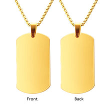 Personalized Necklace Engraved Name Necklace For Women Rectangle Pendant Gift