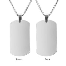 Personalized Necklace Engraved Name Necklace For Women Rectangle Pendant Gift