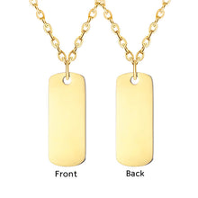 Custom Dog Tag Necklace Gift for Men Women Engraved Photo Text Necklace