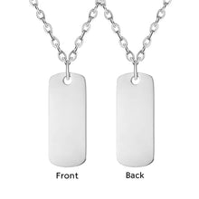 Custom Dog Tag Necklace Gift for Men Women Engraved Photo Text Necklace