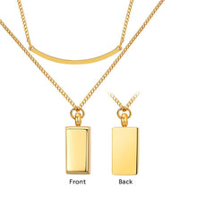 Small Rectangle Custom Necklace Personalized handwriting Anniversary Gift