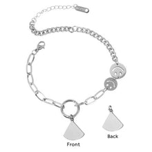 Charm Sector Bracelet Custom Initial Bracelet Personalized Jewelry for Mom Girlfriend