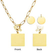 Custom Picture Necklace Personalized Square Text Pendant Jewelry Gift